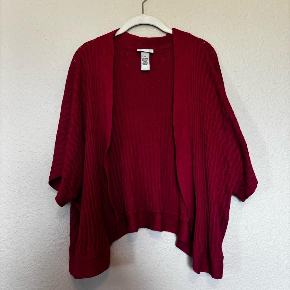 Catherines Raspberry Open Cardigan size 3x - Picture 3 of 8
